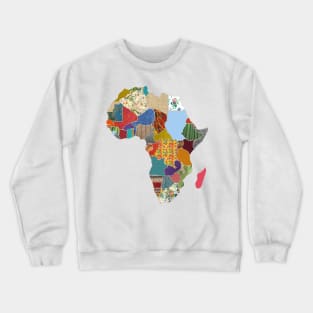 Patchwork Map of Africa Crewneck Sweatshirt